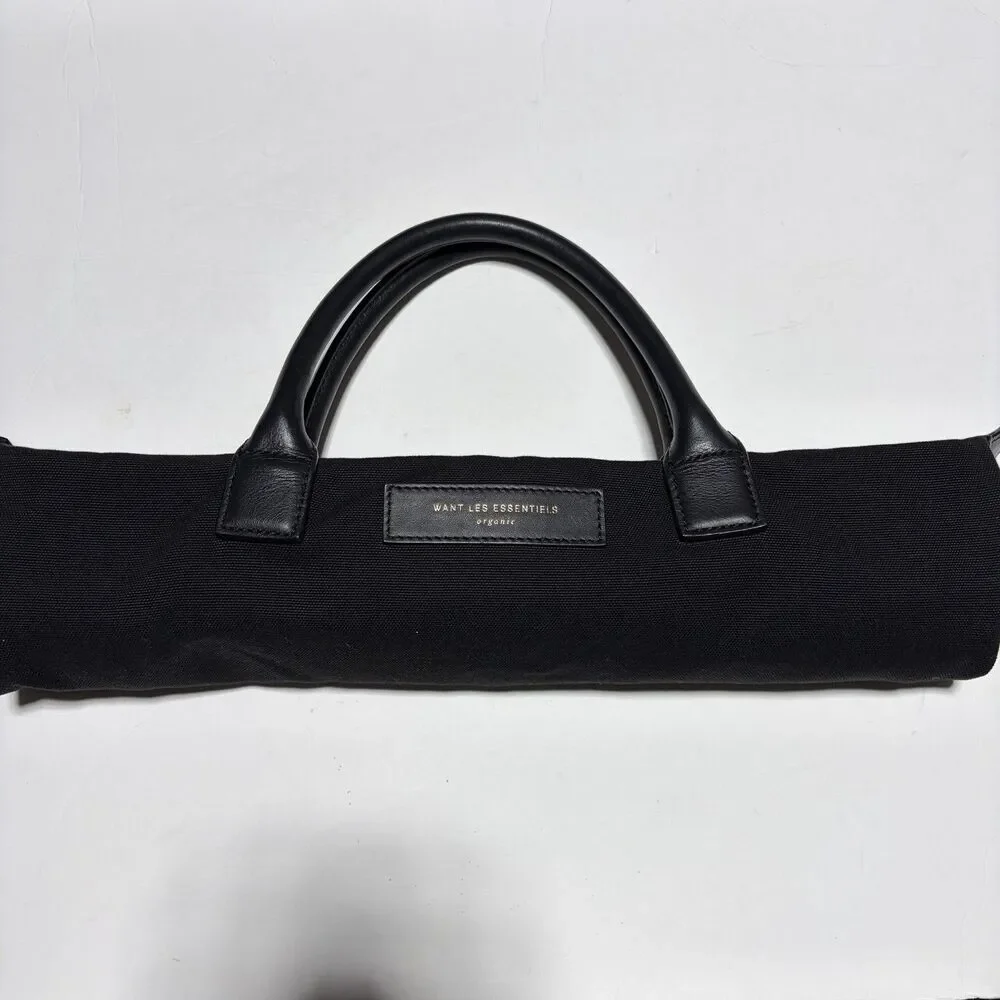 black Want Les Essentiels O'Hare organic cotton canvas tote
